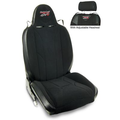 MasterCraft Baja RS Reclining Front Seat with Adjustable Headrest, BRS Pattern (Black/Black) - 514024
